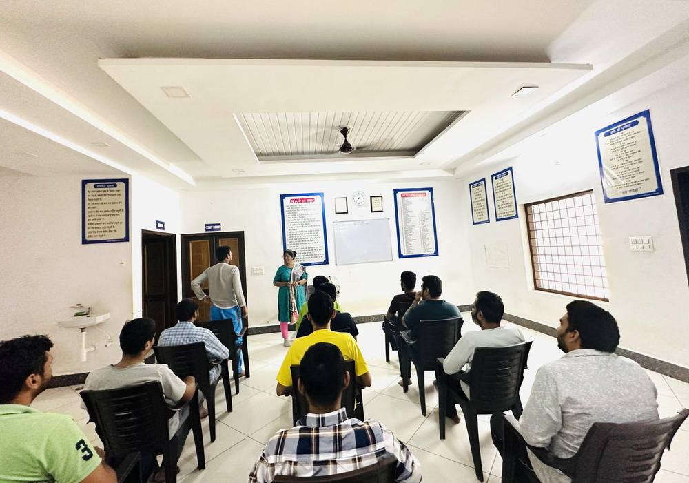 A group counselling session